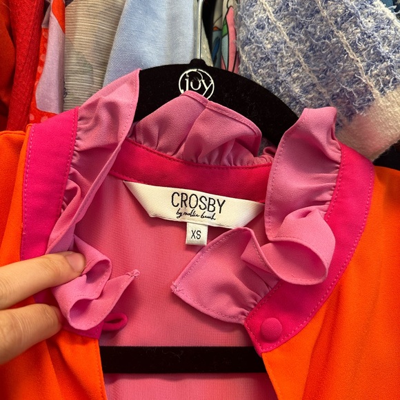 Crosby by Mollie Burch Delphine Dress Berry Colorblock - Picture 3 of 4